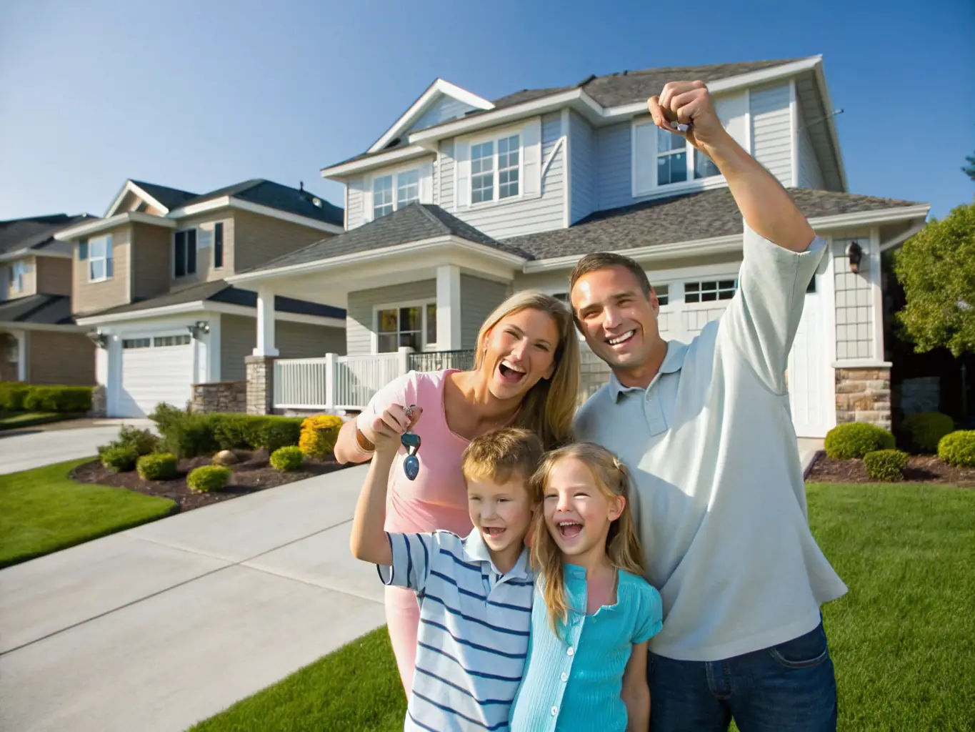 A South African family celebrating a financial milestone, such as purchasing a home or funding their children's education, symbolizing financial success.